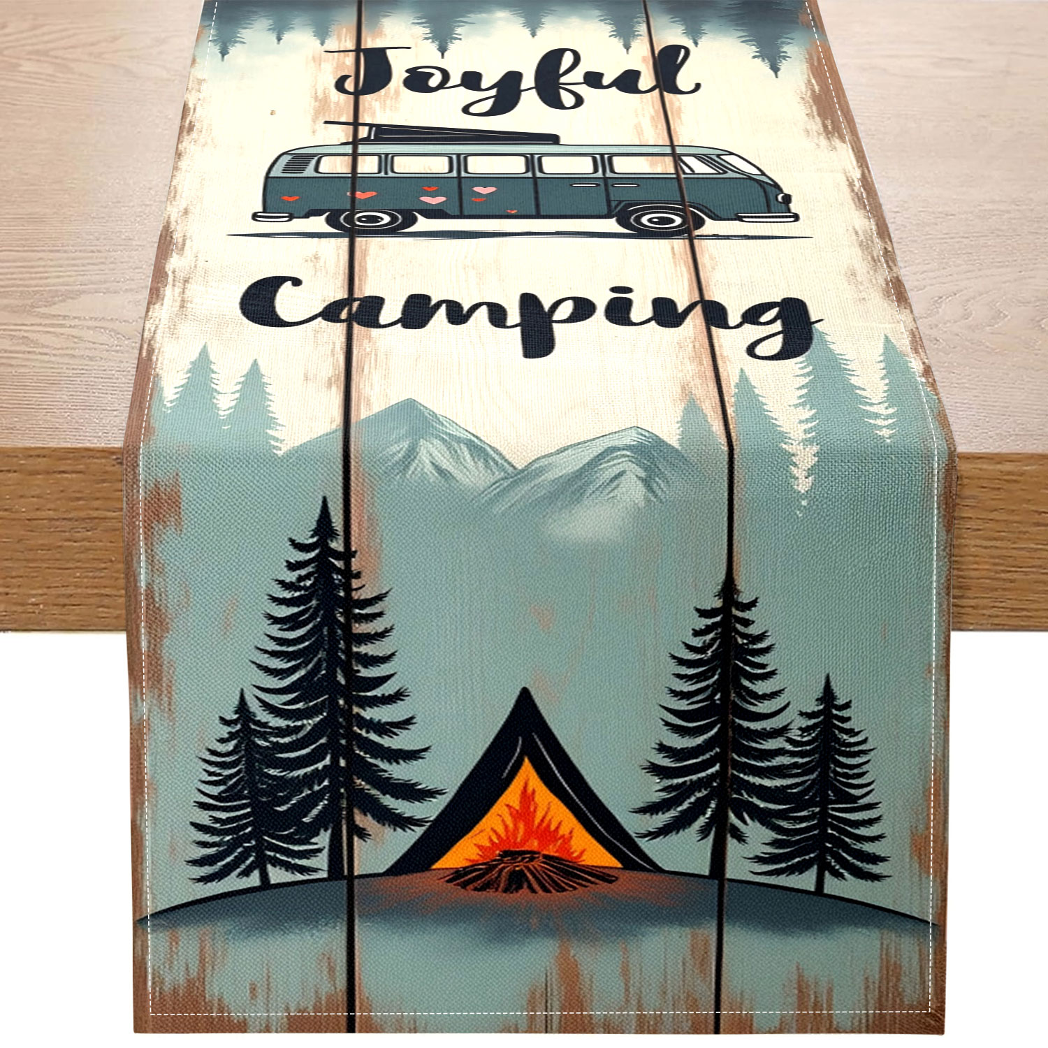 Outdoor Camping Exhibition - 1 Runner da tavolo a tema
