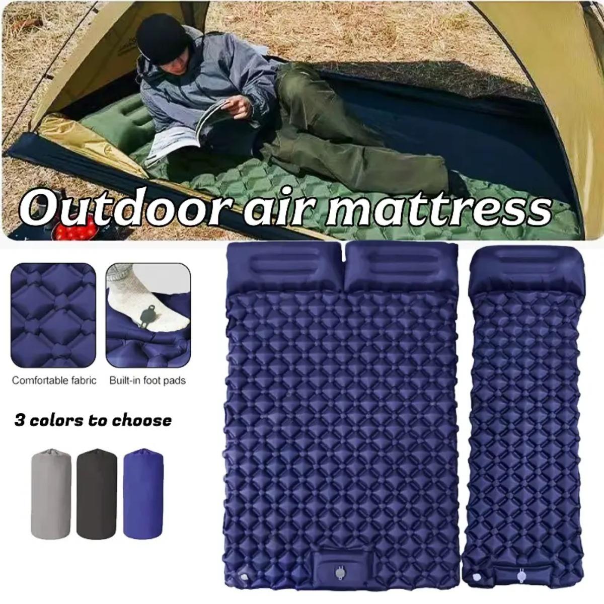 Outdoor Camping Rugs - Materasso gonfiabile singolo e doppio, materassino
