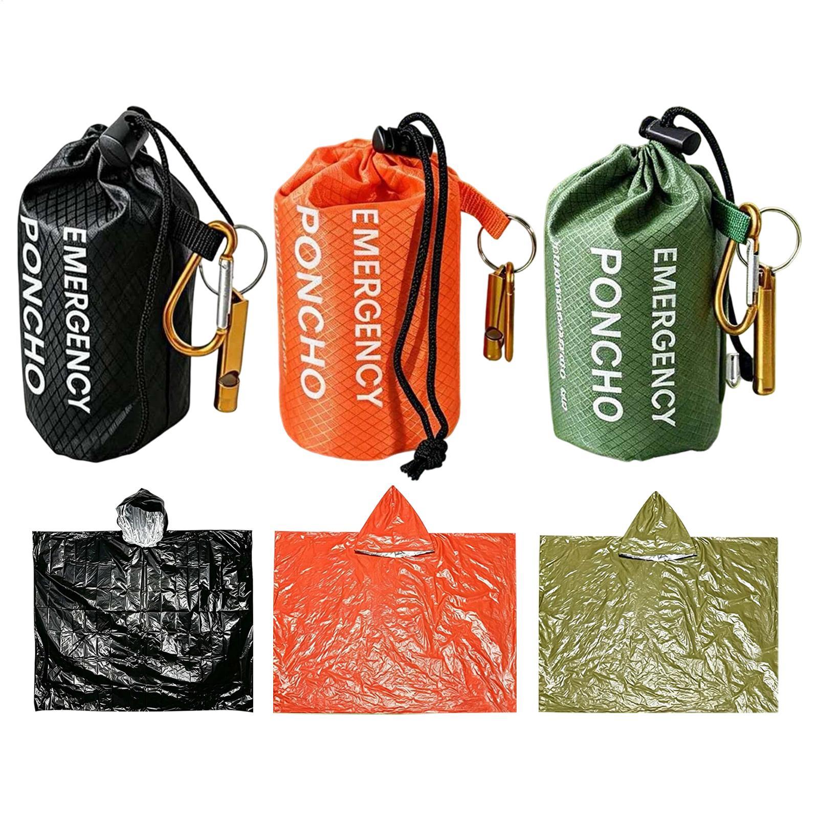 Camping Rain Poncho - 3 pezzi: poncho impermeabile termico per