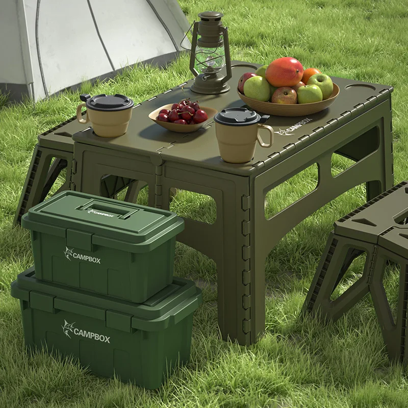Outdoor Camping Exhibition - Tavolo da campeggio pieghevole portatile in