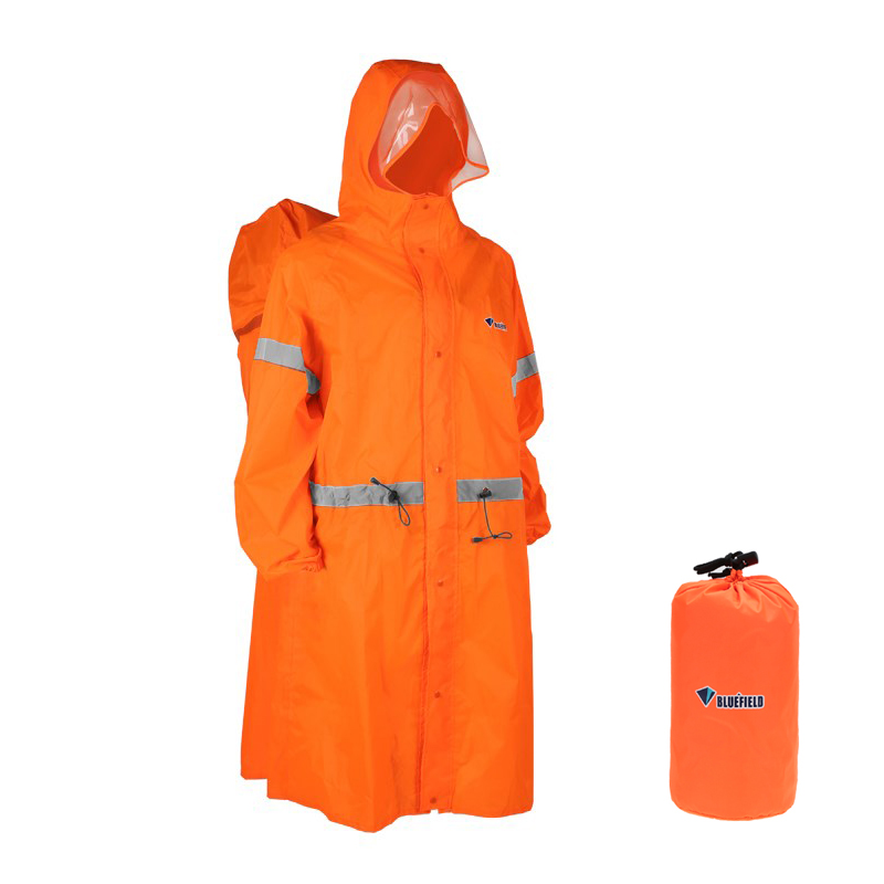 Camping Rain Poncho - Zaino unisex riflettente per arrampicata all'aperto,