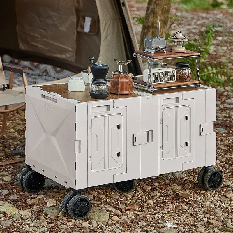 Outdoor Camping Trolley - Carrello da campeggio multifunzionale per esterni,