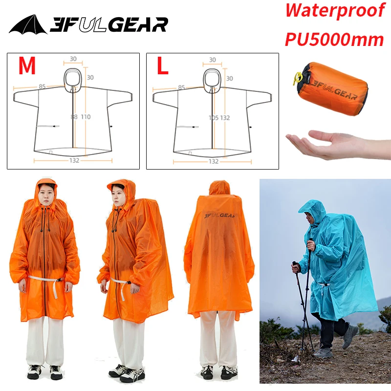 3F UL GEAR Impermeabile con ce - Camping Rain Poncho recensione e prezzo