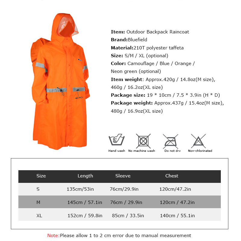 Zaino unisex riflettente per a - Camping Rain Poncho recensione e prezzo