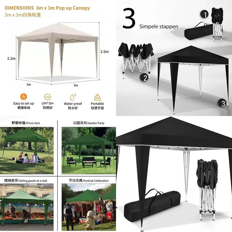 Tenda Pieghevole 300x300x220cm - Outdoor Camping Exhibition recensione e prezzo